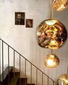 Multi Lava Round Chandelier - 2 Lights ∅ 11.8″ (∅ 11″*1 + ∅ 15.1″*1)RedBlushlighting