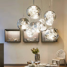 Multi Lava Round Chandelier - 2 Lights ∅ 11.8″ (∅ 11″*1 + ∅ 15.1″*1)RedBlushlighting