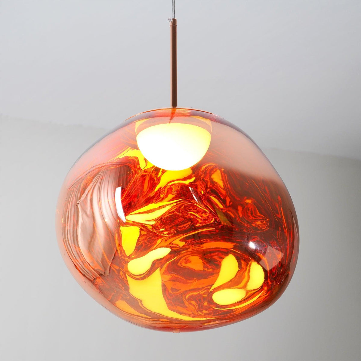 Multi Lava Round Chandelier - 2 Lights ∅ 11.8″ (∅ 11″*1 + ∅ 15.1″*1)RedBlushlighting