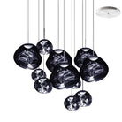 Multi Lava Round Chandelier - 2 Lights ∅ 11.8″ (∅ 11″*1 + ∅ 15.1″*1)RedBlushlighting