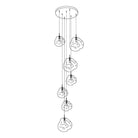 Multi Lava Round Chandelier - 2 Lights ∅ 11.8″ (∅ 11″*1 + ∅ 15.1″*1)RedBlushlighting