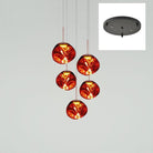 Multi Lava Round Chandelier - 2 Lights ∅ 11.8″ (∅ 11″*1 + ∅ 15.1″*1)RedBlushlighting