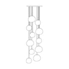 Multi Lava Round Chandelier - 2 Lights ∅ 11.8″ (∅ 11″*1 + ∅ 15.1″*1)RedBlushlighting