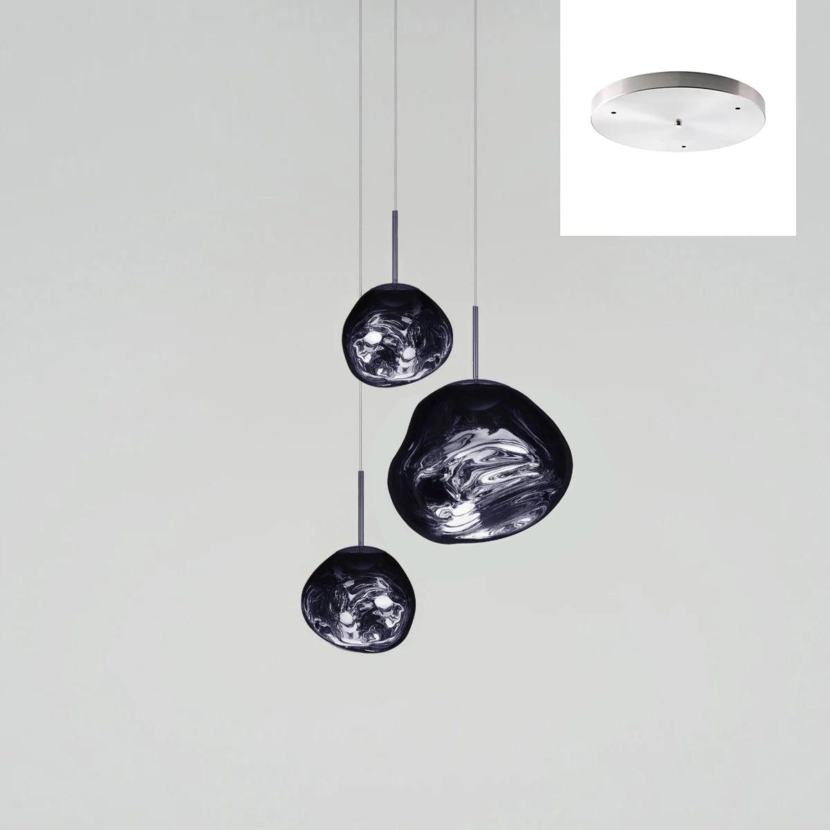 Multi Lava Round Chandelier - 13 Lights ∅ 31.5″ (∅ 11″*7 + ∅ 15.1″*6)RedBlushlighting