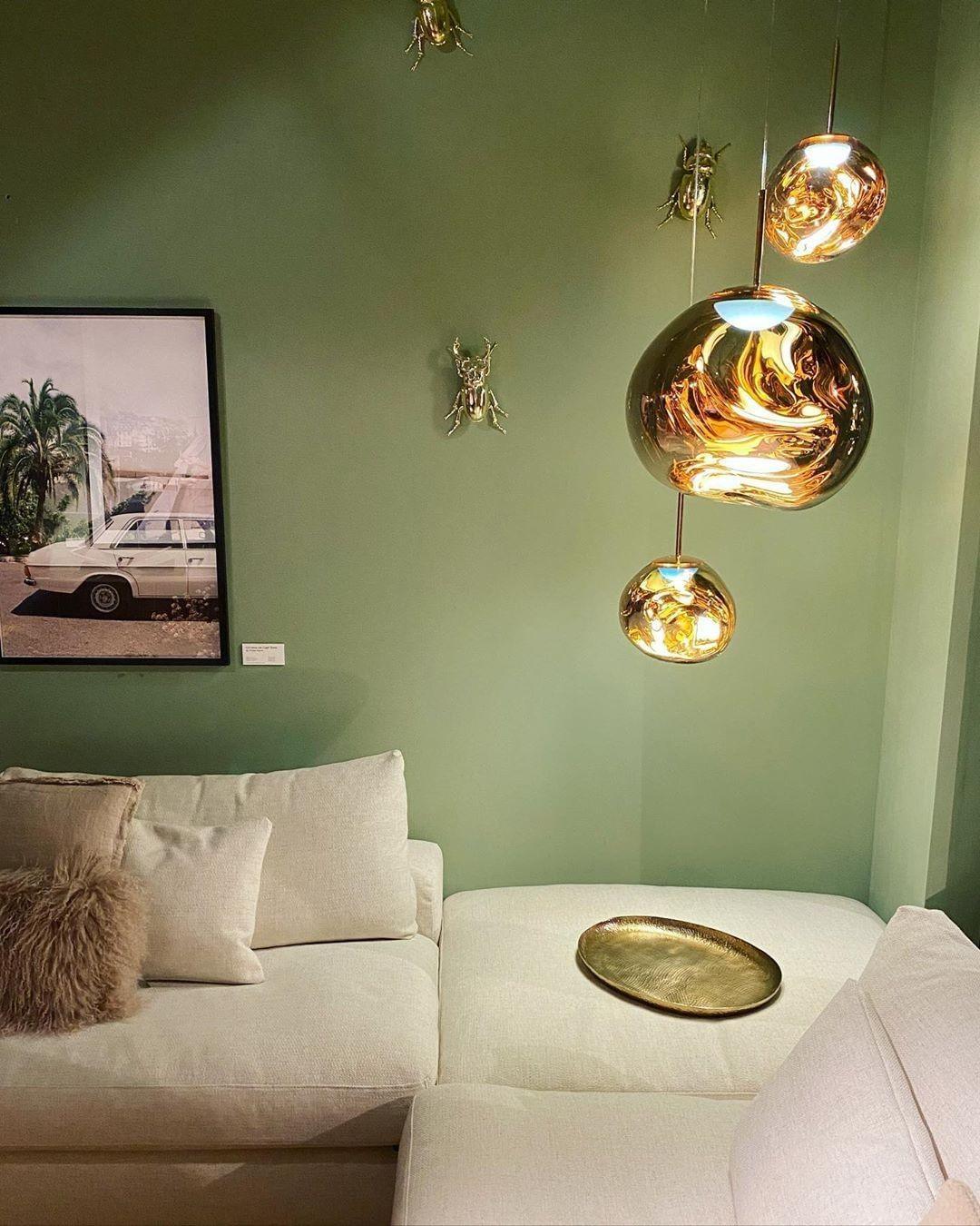 Multi Lava Round Chandelier - 2 Lights ∅ 11.8″ (∅ 11″*1 + ∅ 15.1″*1)RedBlushlighting