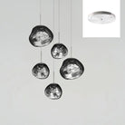 Multi Lava Round Chandelier - 13 Lights ∅ 31.5″ (∅ 11″*7 + ∅ 15.1″*6)RedBlushlighting