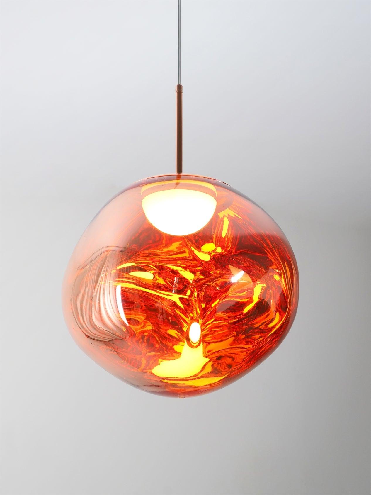 Multi Lava Round Chandelier - 2 Lights ∅ 11.8″ (∅ 11″*1 + ∅ 15.1″*1)RedBlushlighting