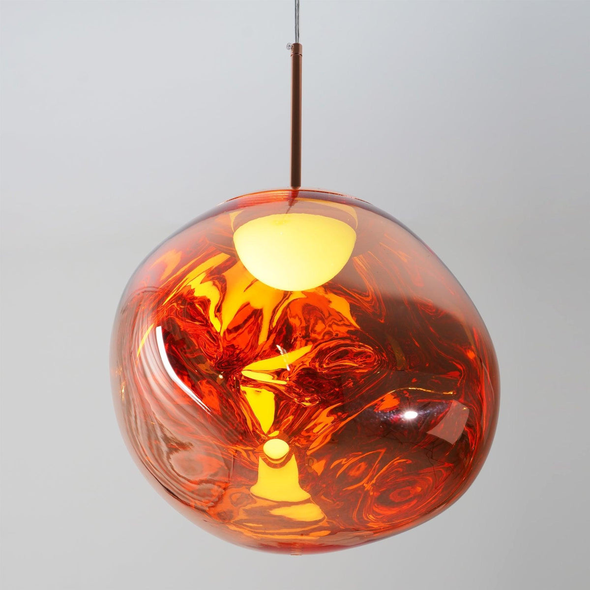 Multi Lava Round Chandelier - 2 Lights ∅ 11.8″ (∅ 11″*1 + ∅ 15.1″*1)RedBlushlighting
