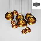 Multi Lava Round Chandelier - 2 Lights ∅ 11.8″ (∅ 11″*1 + ∅ 15.1″*1)RedBlushlighting