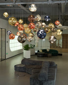 Multi Lava Round Chandelier - 2 Lights ∅ 11.8″ (∅ 11″*1 + ∅ 15.1″*1)RedBlushlighting