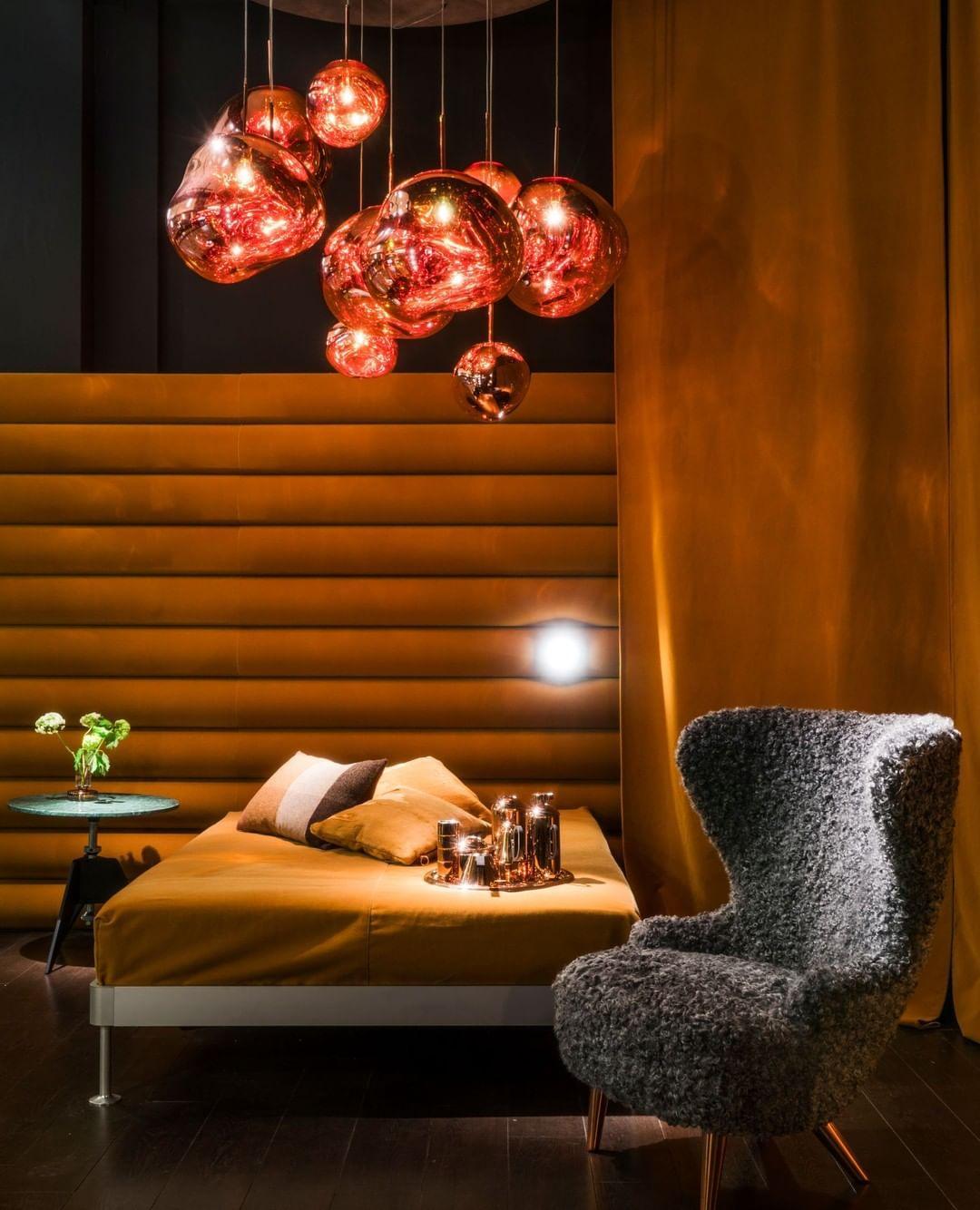 Multi Lava Round Chandelier - 2 Lights ∅ 11.8″ (∅ 11″*1 + ∅ 15.1″*1)RedBlushlighting