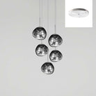 Multi Lava Round Chandelier - 2 Lights ∅ 11.8″ (∅ 11″*1 + ∅ 15.1″*1)RedBlushlighting