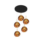 Multi Lava Round Chandelier - 5 Lights ∅ 19.7″ (∅ 11″*5)GoldBlushlighting