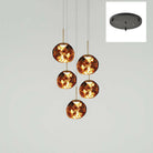 Multi Lava Round Chandelier - 2 Lights ∅ 11.8″ (∅ 11″*1 + ∅ 15.1″*1)RedBlushlighting