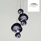 Multi Lava Round Chandelier - 2 Lights ∅ 11.8″ (∅ 11″*1 + ∅ 15.1″*1)RedBlushlighting