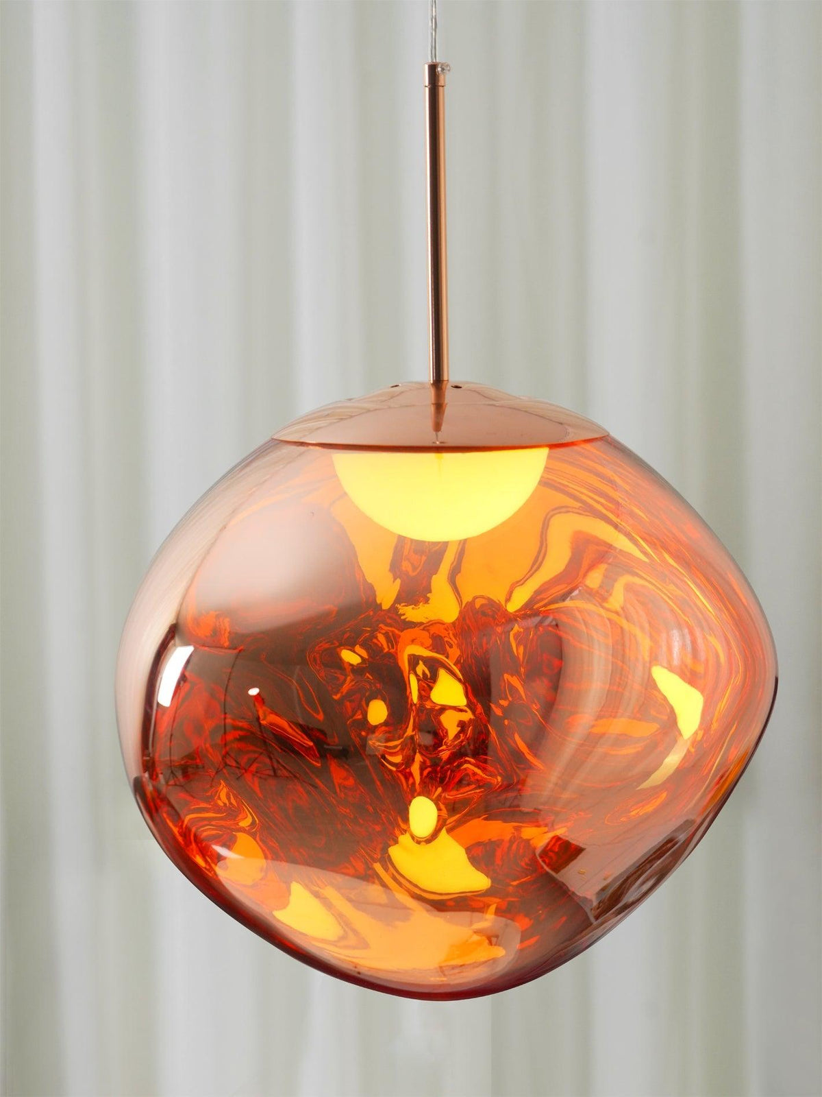 Multi Lava Round Chandelier - 2 Lights ∅ 11.8″ (∅ 11″*1 + ∅ 15.1″*1)RedBlushlighting