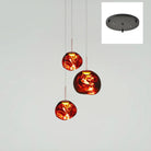 Multi Lava Round Chandelier - 13 Lights ∅ 31.5″ (∅ 11″*7 + ∅ 15.1″*6)RedBlushlighting