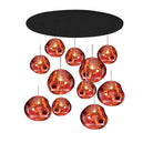 Multi Lava Round Chandelier - 11 Lights ∅ 31.5″ (∅ 11″*6 + ∅ 15.1″*5)RedBlushlighting