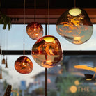 Multi Lava Round Chandelier - 2 Lights ∅ 11.8″ (∅ 11″*1 + ∅ 15.1″*1)RedBlushlighting