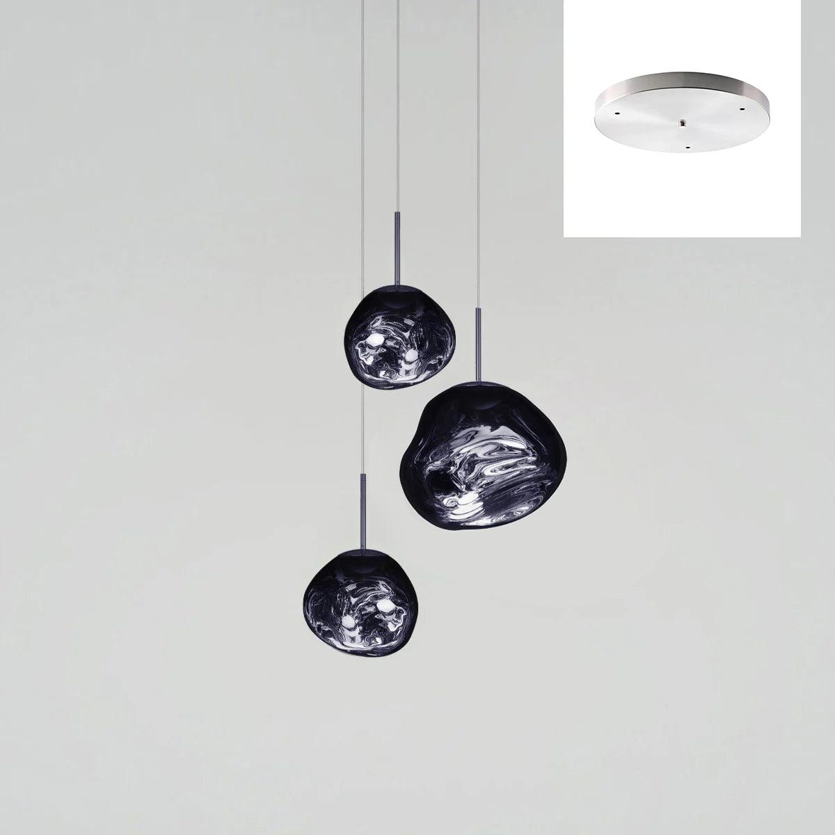 Multi Lava Round Chandelier - 13 Lights ∅ 31.5″ (∅ 11″*7 + ∅ 15.1″*6)RedBlushlighting