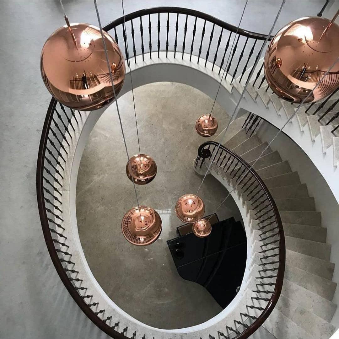 Multi Lava Round Chandelier - 2 Lights ∅ 11.8″ (∅ 11″*1 + ∅ 15.1″*1)RedBlushlighting