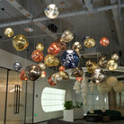 Multi Lava Round Chandelier - 2 Lights ∅ 11.8″ (∅ 11″*1 + ∅ 15.1″*1)RedBlushlighting
