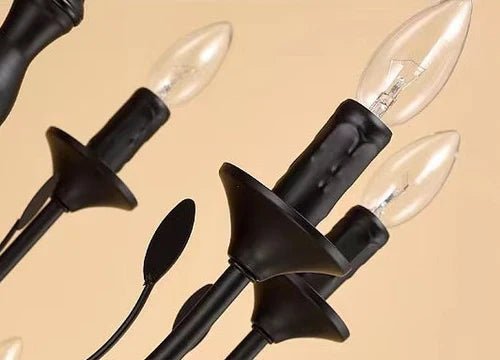 Multi Layer Iron Chandelier with Electronic Candles in Vintage Country Style for Living Room Cafe and Study - 3 Layers: D39.4"Warm LightBlushlighting