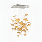 Multicolor Crystal Spiral Maple Leaf Chandelier - ∅ 31.5″ x H 59.1″ / Dia 80cm x H 150cmBlushlighting
