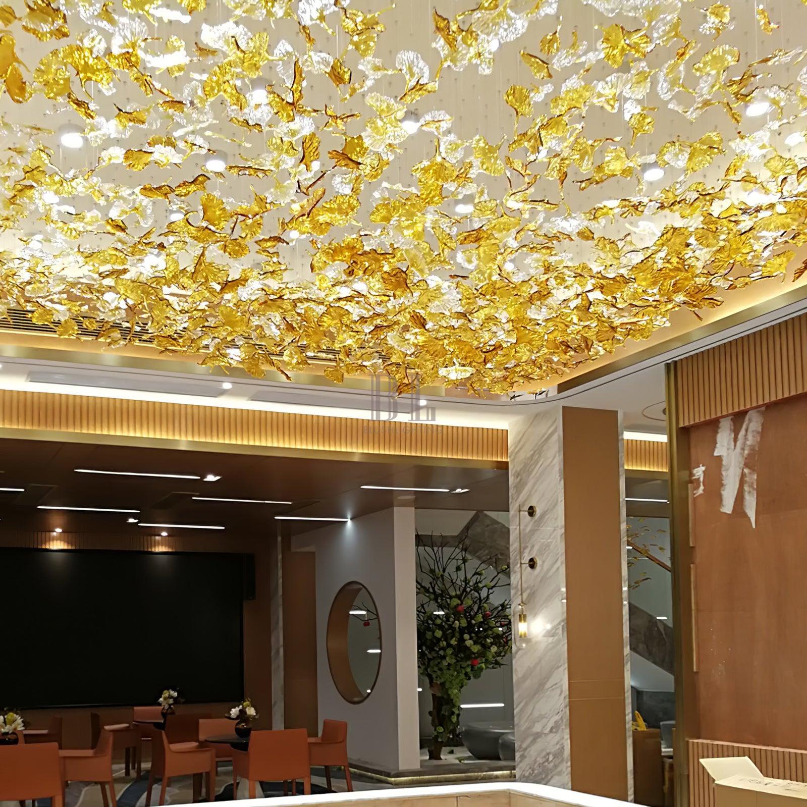 Multicolor Crystal Spiral Maple Leaf Chandelier - ∅ 31.5″ x H 59.1″ / Dia 80cm x H 150cmBlushlighting