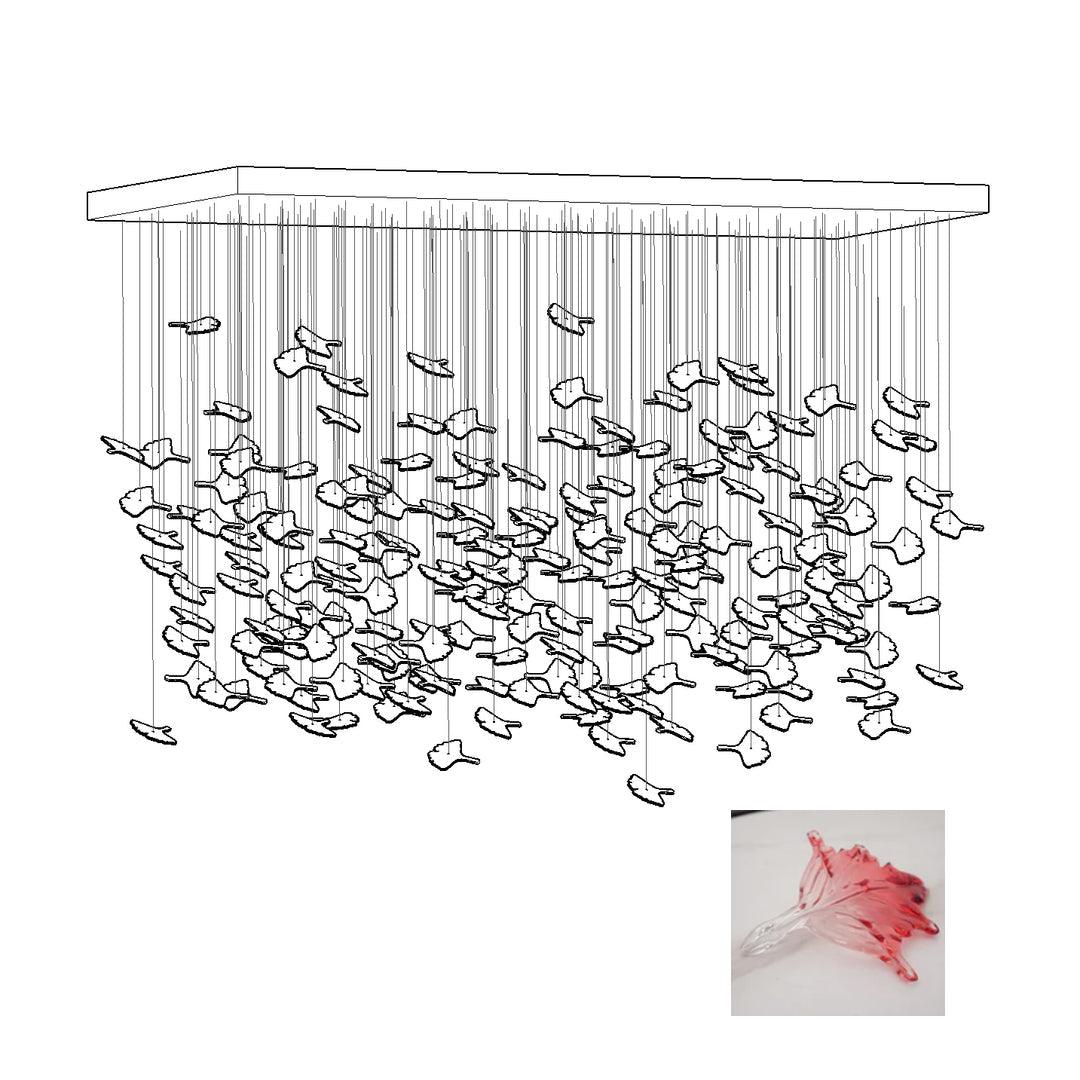 Multicolor Crystal Spiral Maple Leaf Chandelier - ∅ 31.5″ x H 59.1″ / Dia 80cm x H 150cmBlushlighting