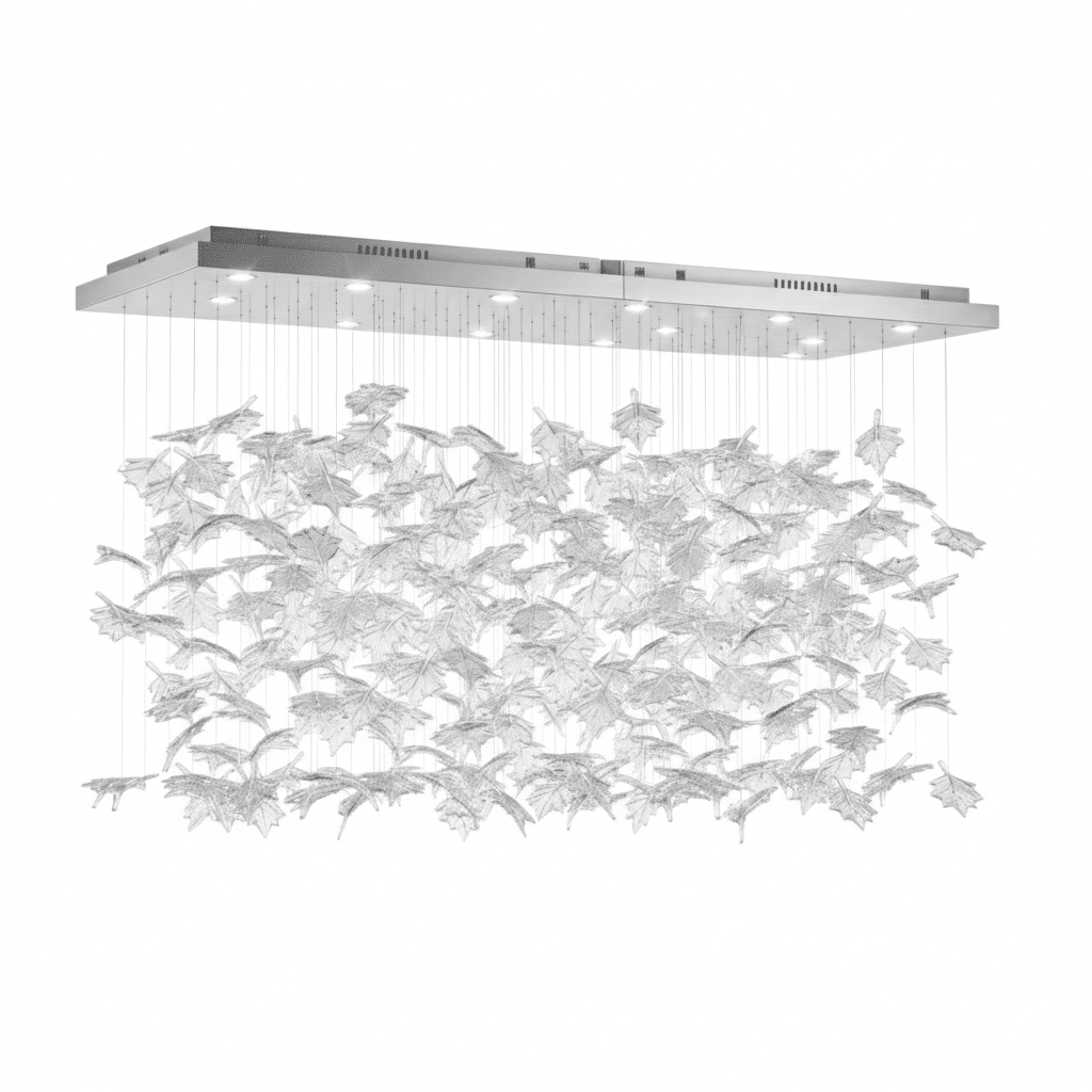 Multicolor Crystal Spiral Maple Leaf Chandelier - ∅ 31.5″ x H 59.1″ / Dia 80cm x H 150cmBlushlighting