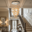 Multicolor Crystal Spiral Maple Leaf Chandelier - ∅ 31.5″ x H 59.1″ / Dia 80cm x H 150cmBlushlighting