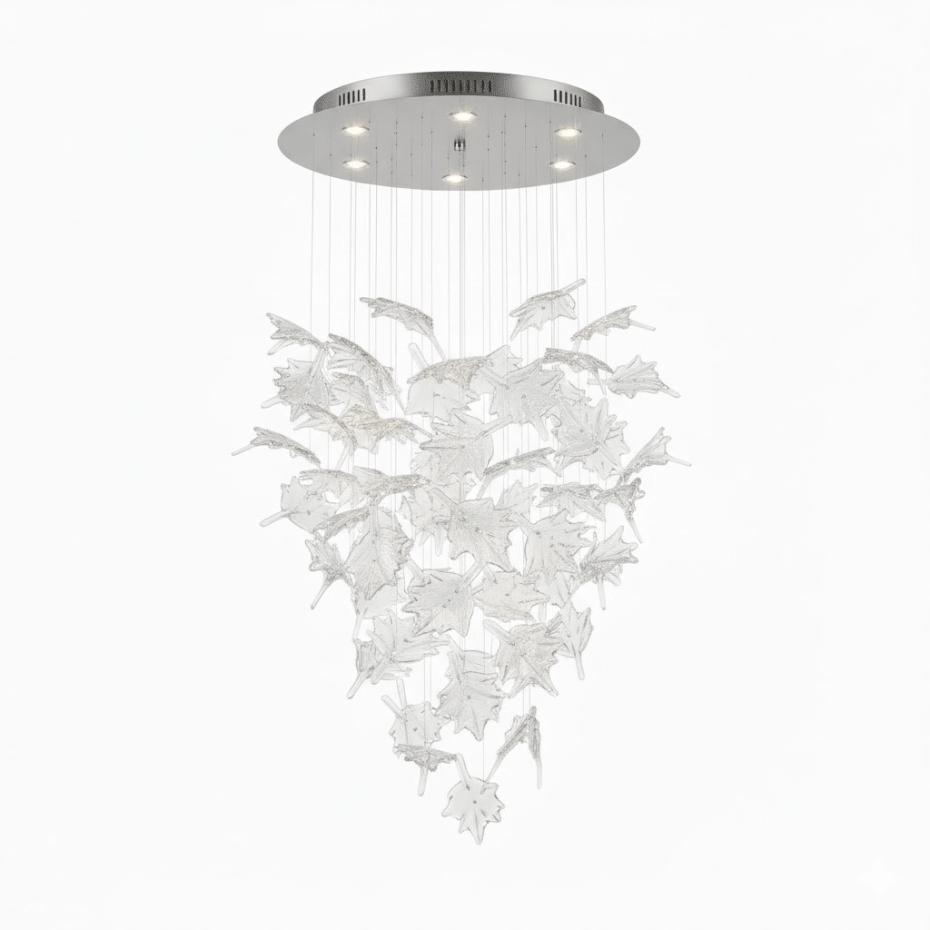Multicolor Crystal Spiral Maple Leaf Chandelier - ∅ 31.5″ x H 59.1″ / Dia 80cm x H 150cmBlushlighting
