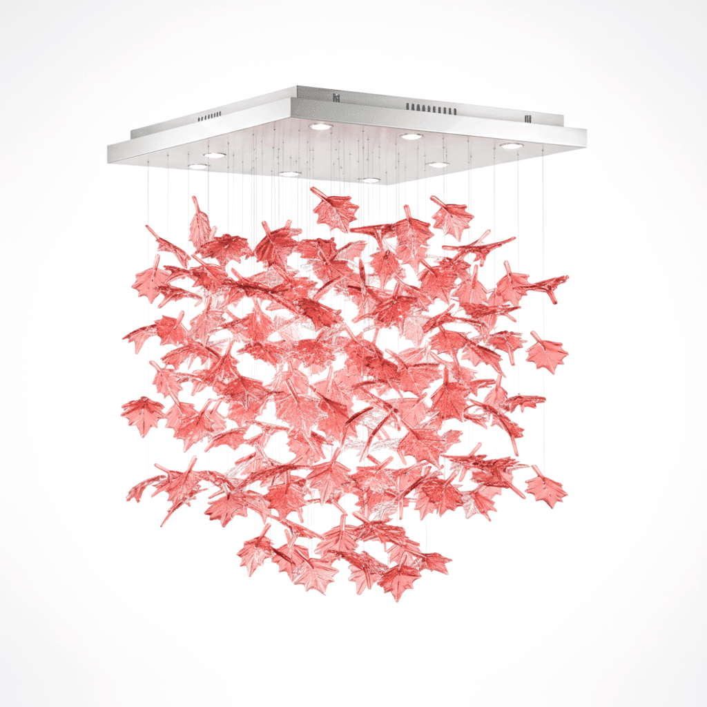 Multicolor Crystal Spiral Maple Leaf Chandelier - ∅ 31.5″ x H 59.1″ / Dia 80cm x H 150cmBlushlighting