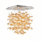 Multicolor Crystal Spiral Maple Leaf Chandelier - L 35.4″ x W 35.4″ x H 59.1″ / L 90cm x W 90cm x H 150cmBlushlighting