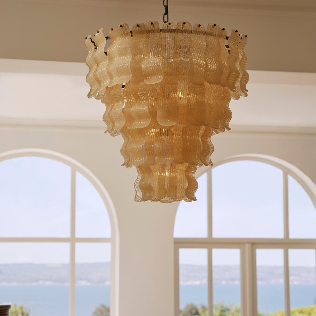 Murana Glass Chandelier - Blushlighting
