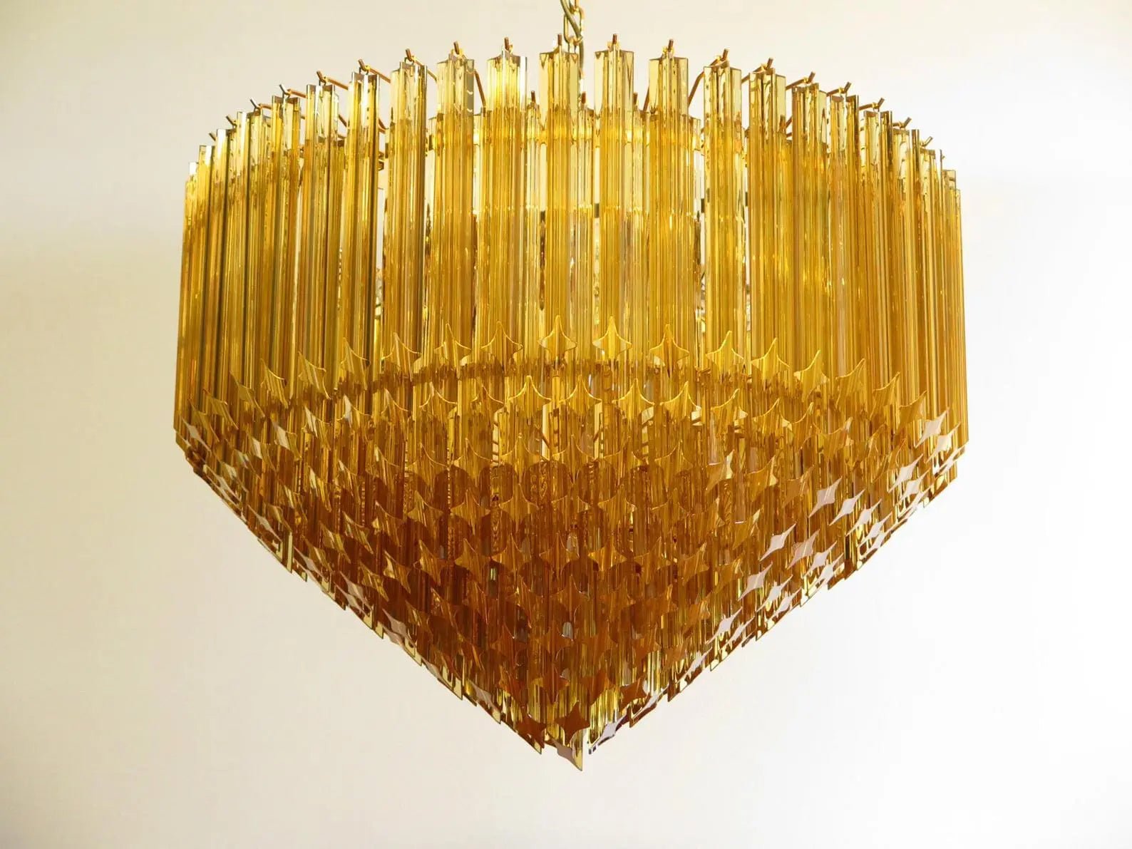 Murana Glass Chandelier – Amber - BrassBlushlighting