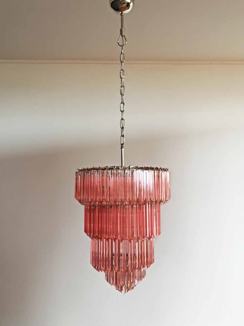 Murano Chandelier – 112 prisms – Pink - Blushlighting
