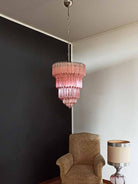 Murano Chandelier – 112 prisms – Pink - Blushlighting