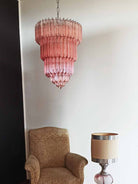 Murano Chandelier – 112 prisms – Pink - Blushlighting