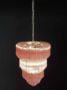 Murano Chandelier – 112 prisms – Pink - Blushlighting