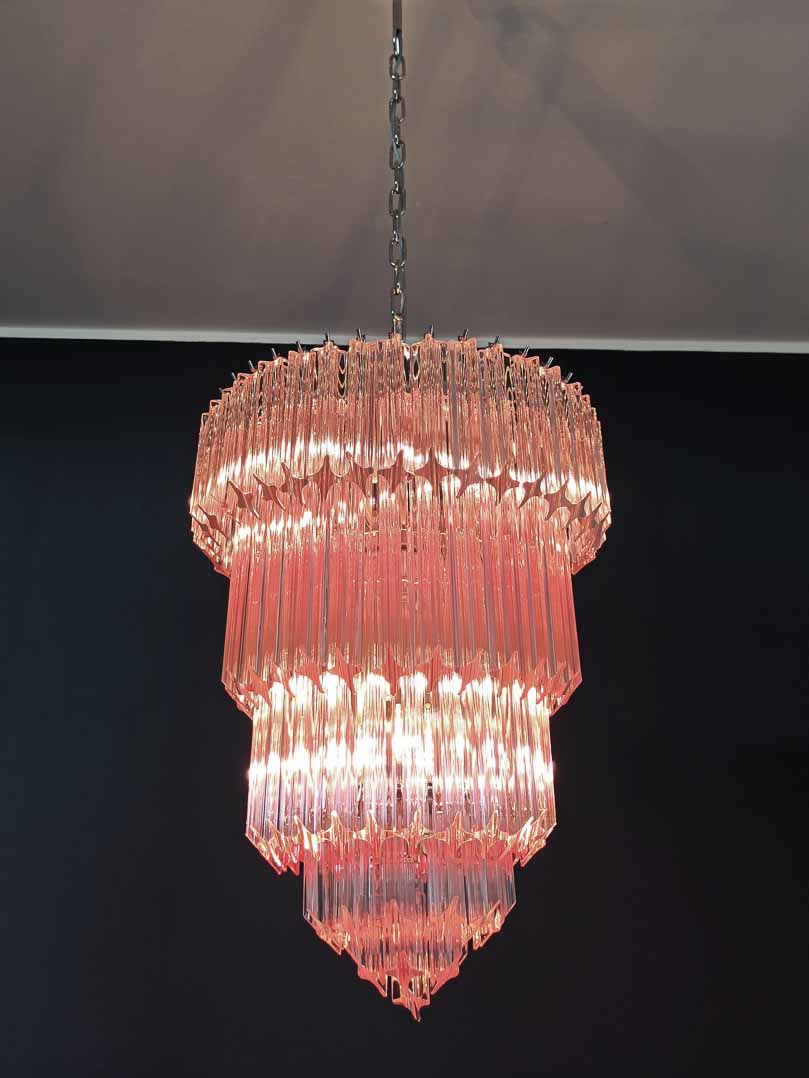 Murano Chandelier – 112 prisms – Pink - Blushlighting