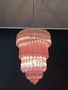 Murano Chandelier – 112 prisms – Pink - Blushlighting