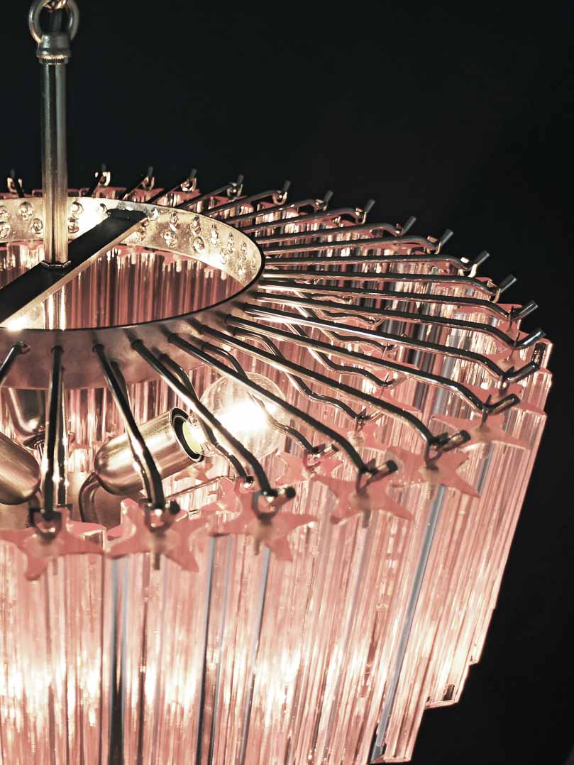 Murano Chandelier – 112 prisms – Pink - Blushlighting