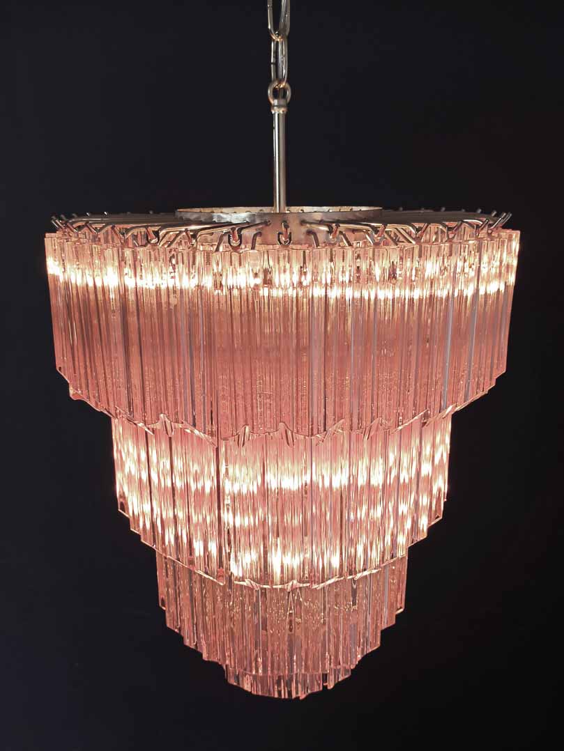Murano Chandelier – 112 prisms – Pink - Blushlighting