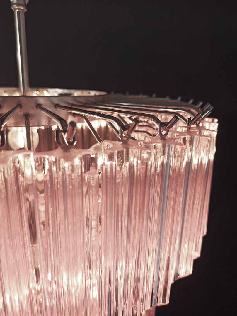 Murano Chandelier – 112 prisms – Pink - Blushlighting