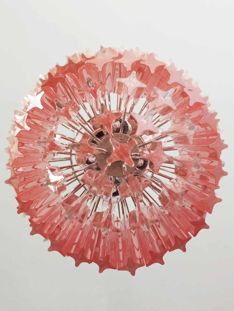 Murano Chandelier – 112 prisms – Pink - Blushlighting