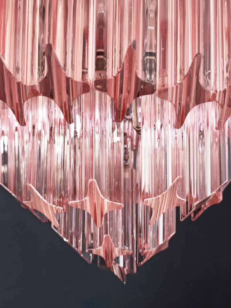 Murano Chandelier – 112 prisms – Pink - Blushlighting