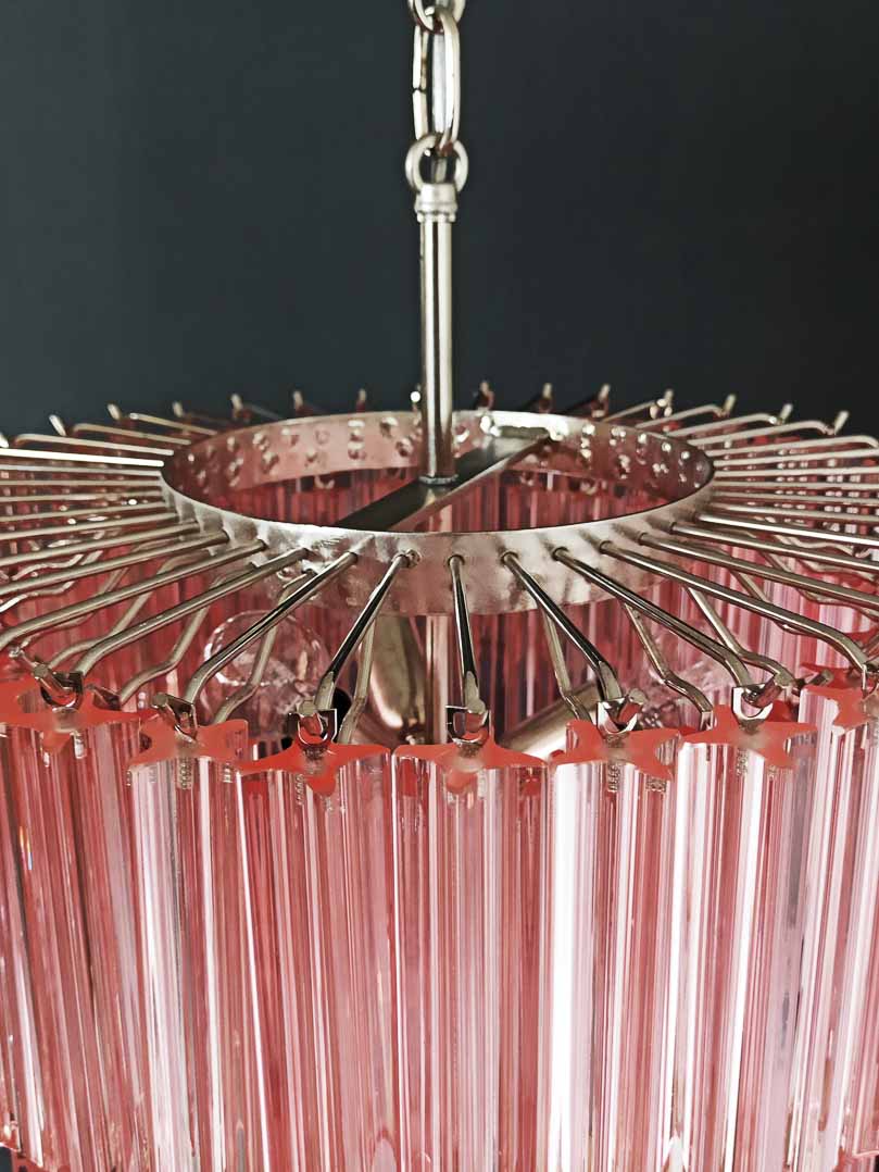 Murano Chandelier – 112 prisms – Pink - Blushlighting