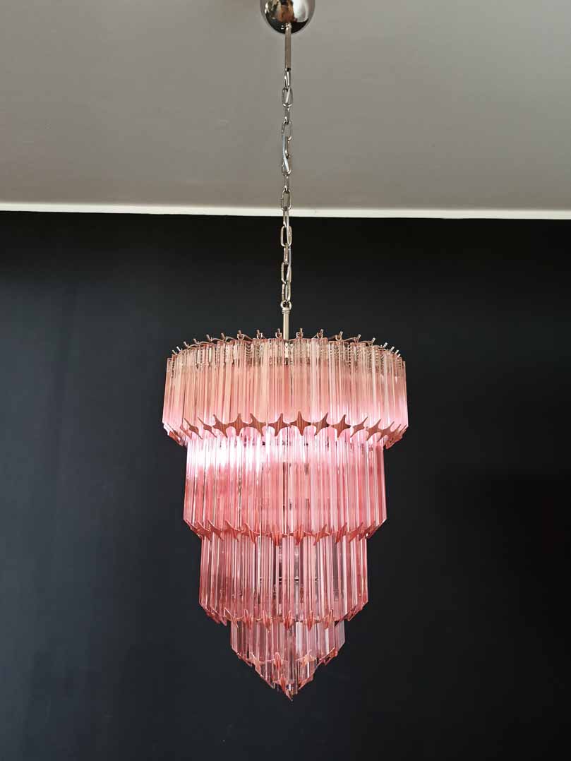 Murano Chandelier – 112 prisms – Pink - Blushlighting